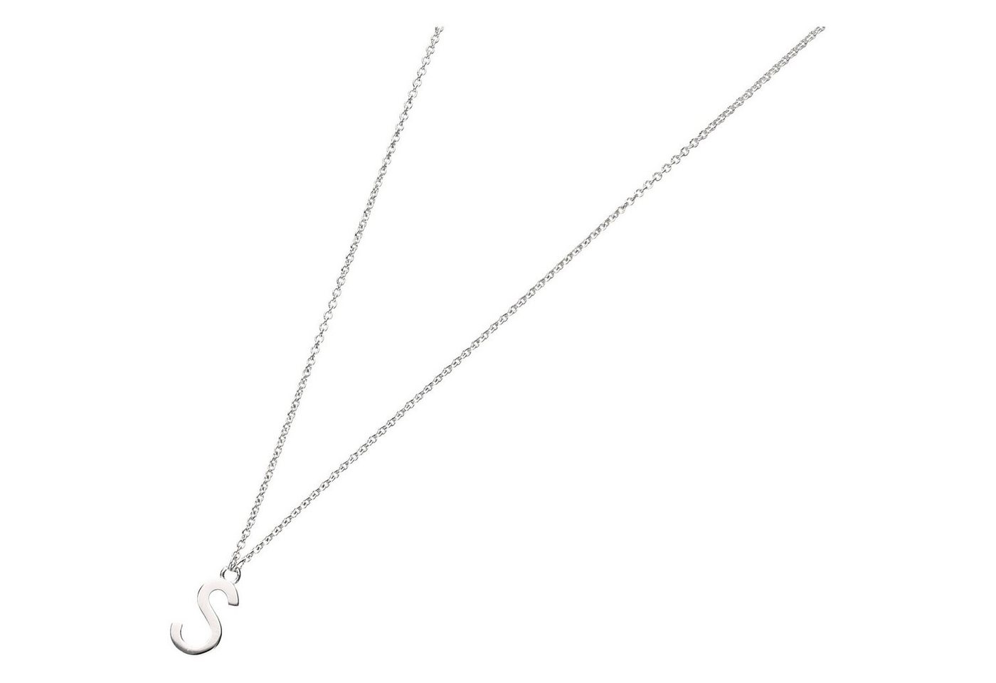 Smart Jewel Collier Buchstabe S, Silber 925 von Smart Jewel