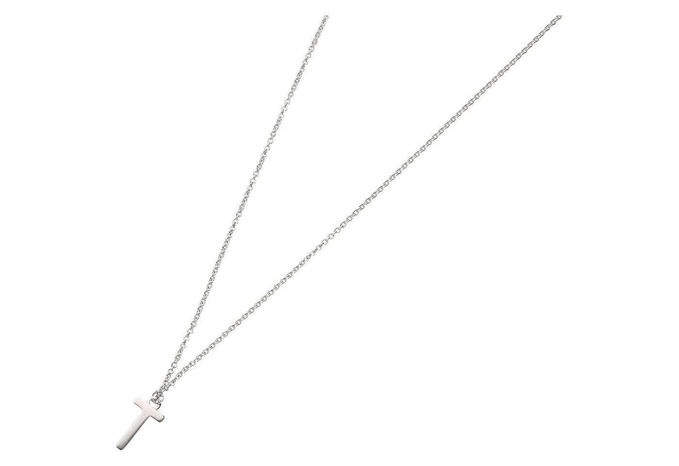 Smart Jewel Collier Buchstabe T, Silber 925 von Smart Jewel