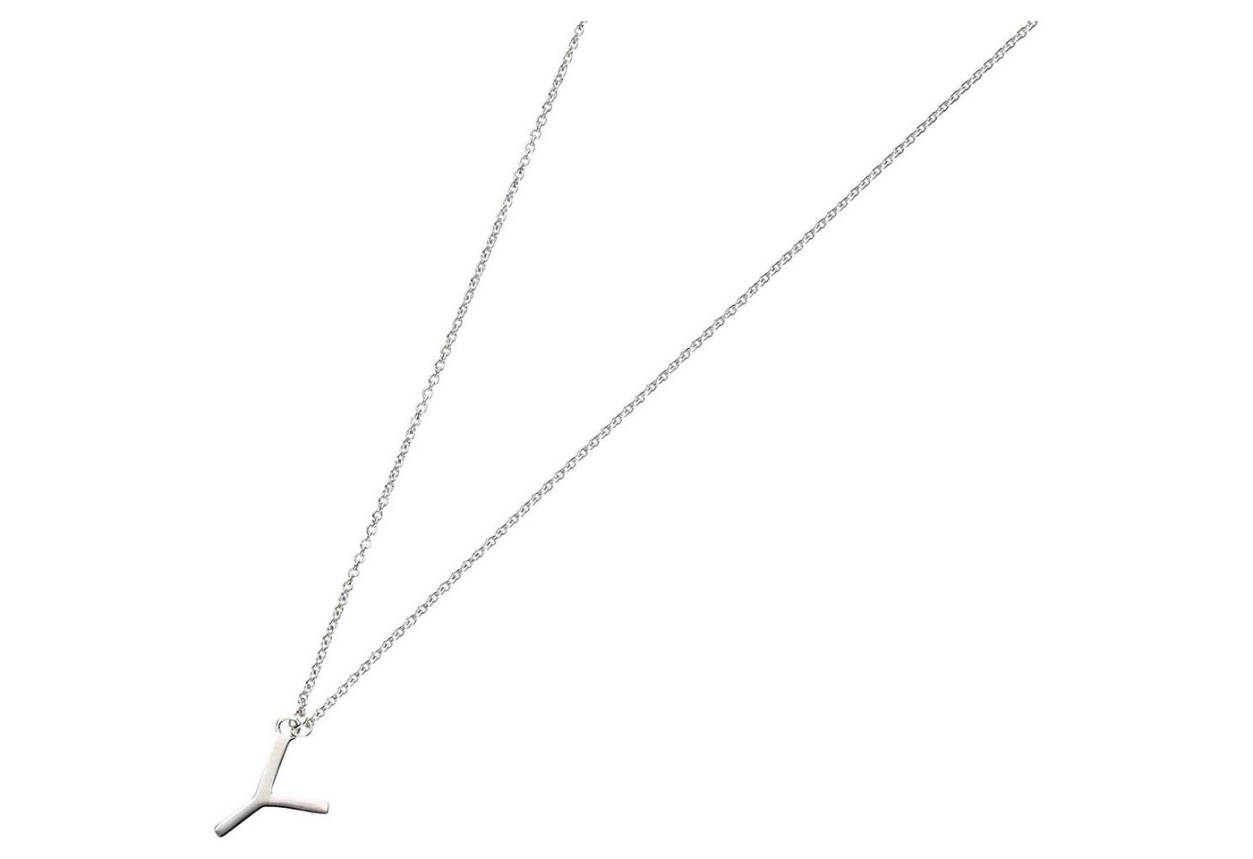 Smart Jewel Collier Buchstabe Y, Silber 925 von Smart Jewel