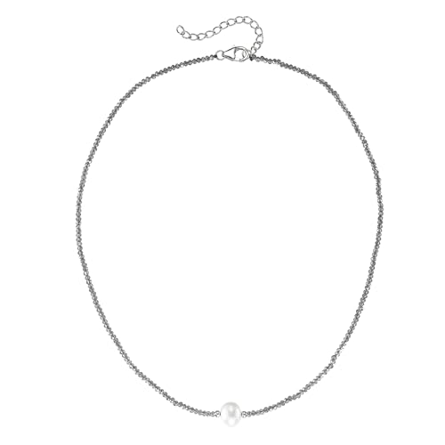 Smart Jewel Collier Collier mit Stein-Kugeln + Muschelkern-Perle, Silber 925 von Smart Jewel