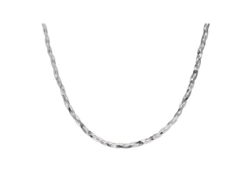 Smart Jewel Collier Heringbonekette, geflochten, Silber 925 von Smart Jewel