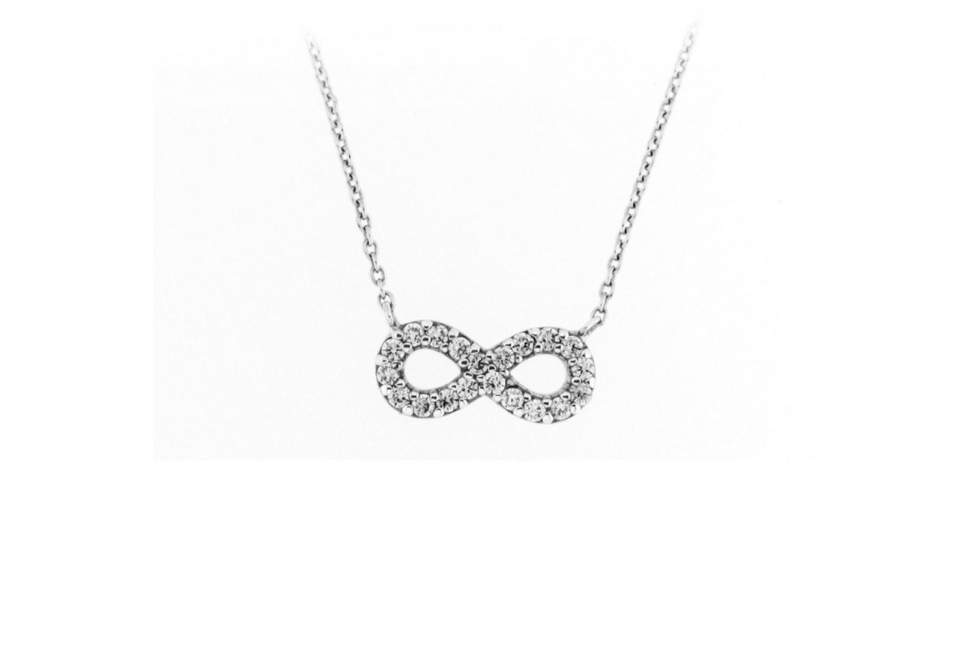 Smart Jewel Collier Infinity-Symbol mit weißen Zirkonia, Silber 925 von Smart Jewel