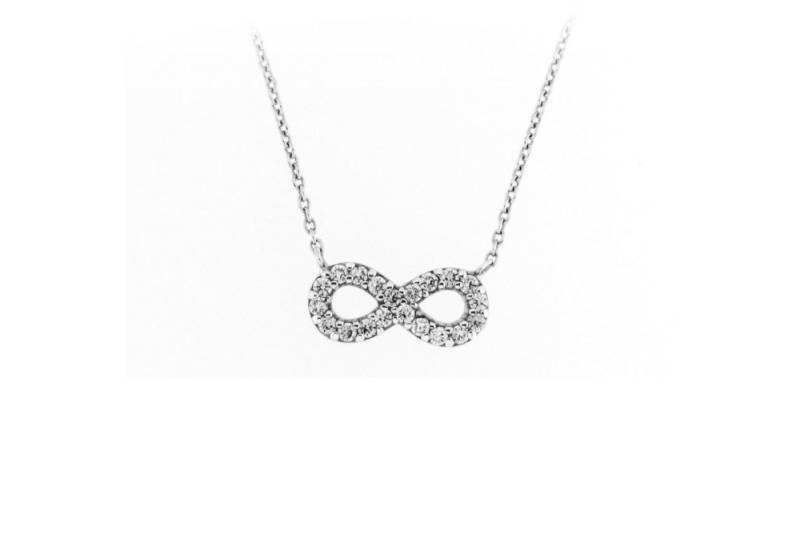 Smart Jewel Collier Infinity-Symbol mit weißen Zirkonia, Silber 925 von Smart Jewel