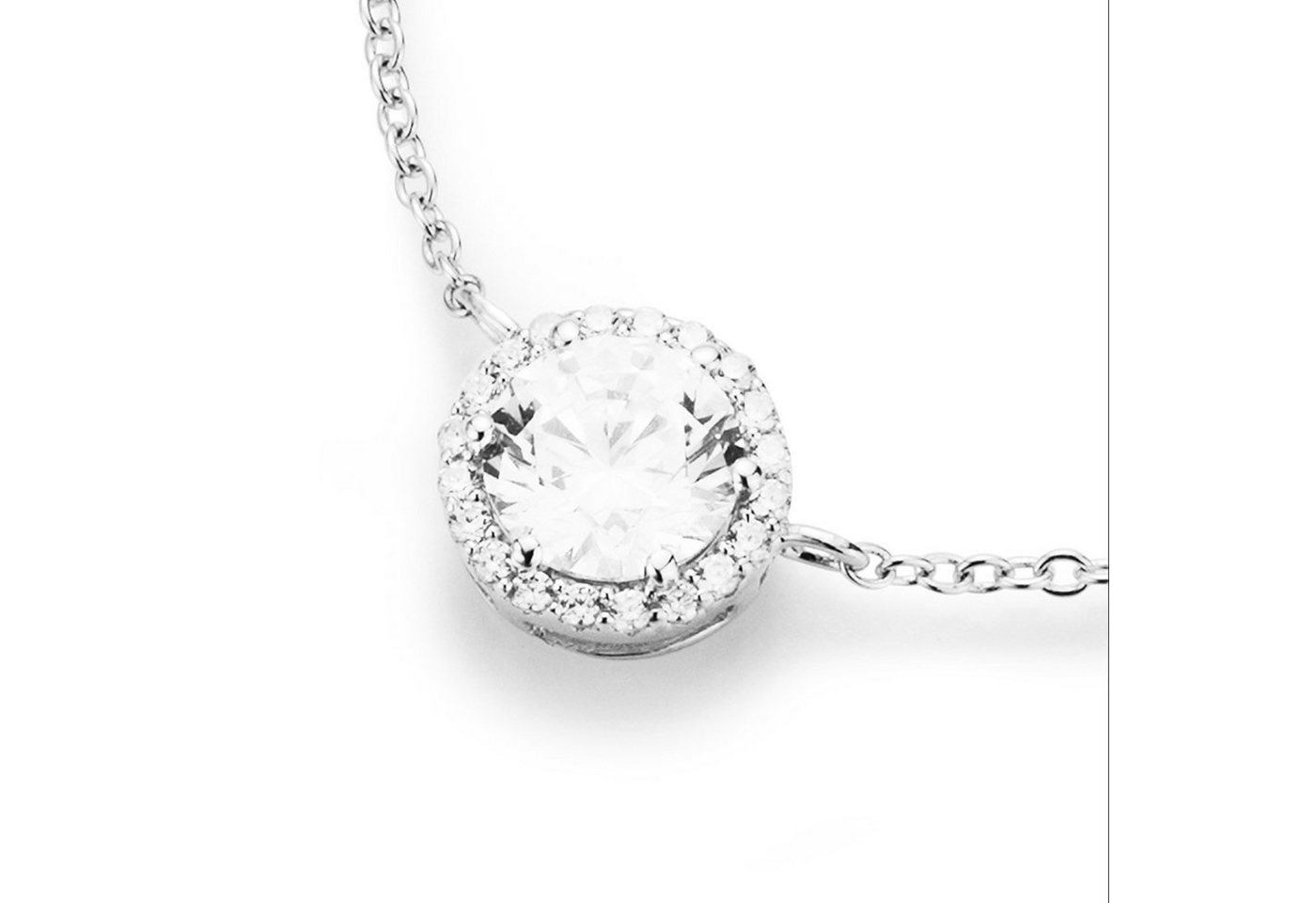 Smart Jewel Collier Traumhaft mit Zirkoniastein, Silber 925 von Smart Jewel