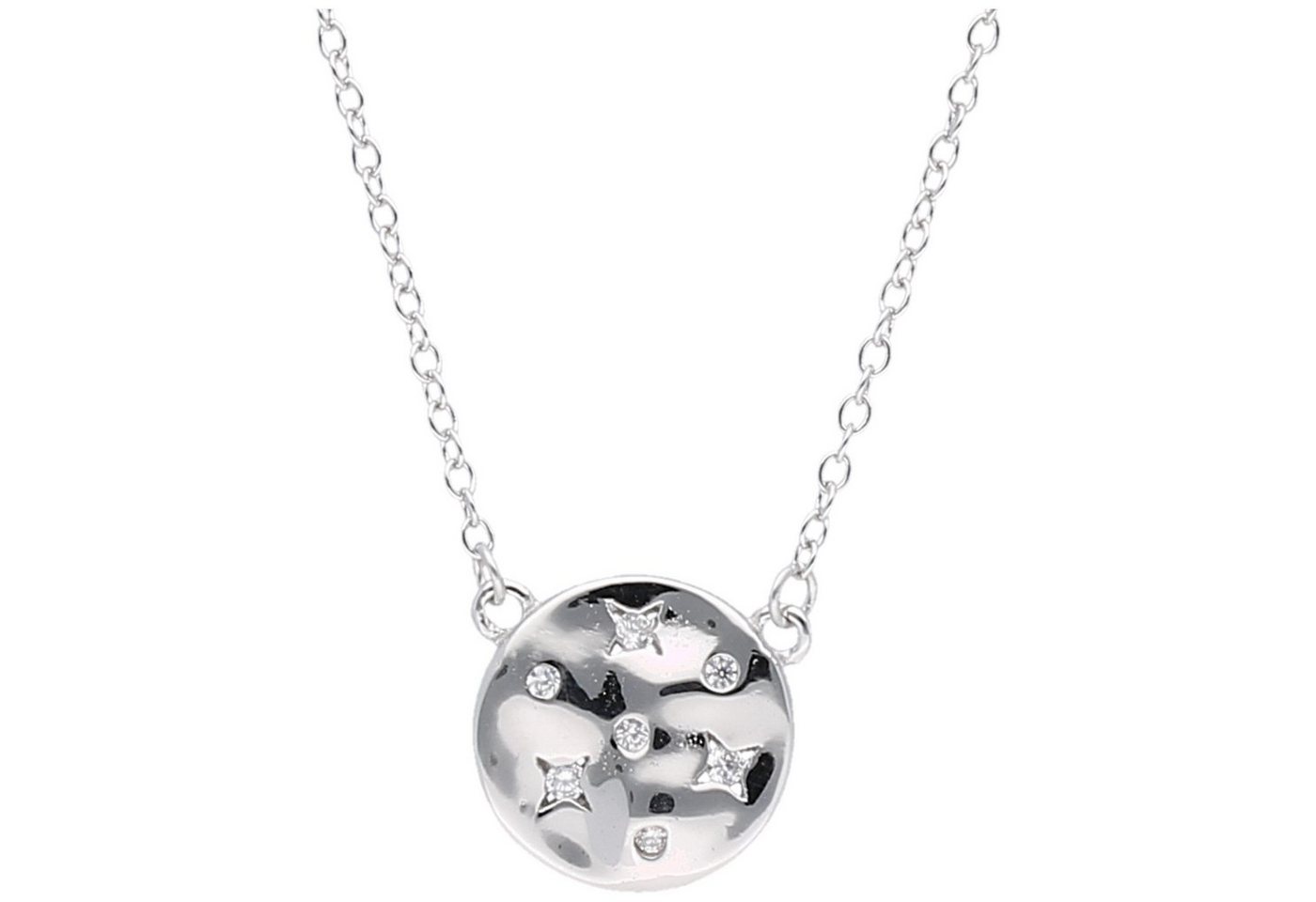 Smart Jewel Collier rund, mit Zirkonia Steinen, Silber 925 von Smart Jewel