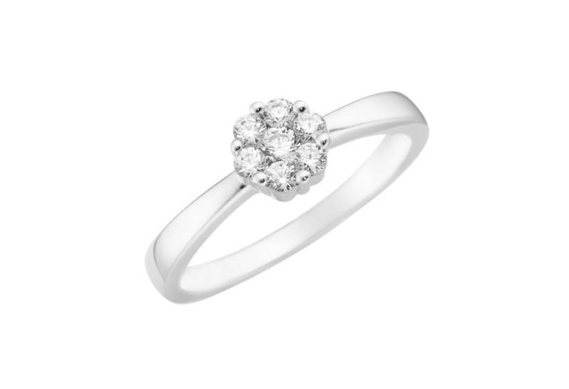 Smart Jewel Fingerring Blüte, Zirkonia Steine, Silber 925 von Smart Jewel