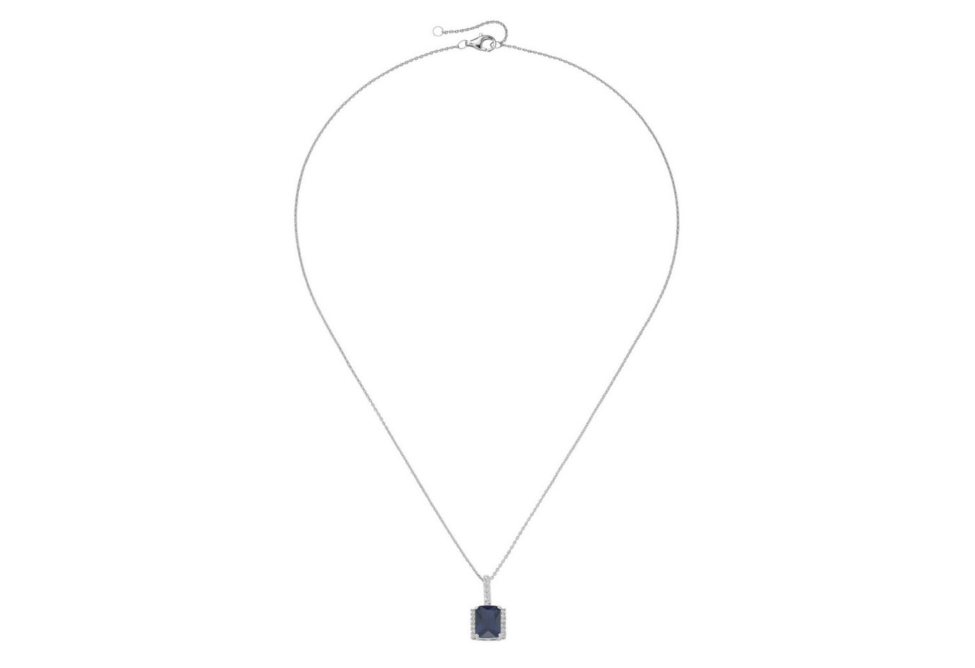Smart Jewel Kette mit Anhänger Anhänger m. Zirkonia, Silber 925/- von Smart Jewel