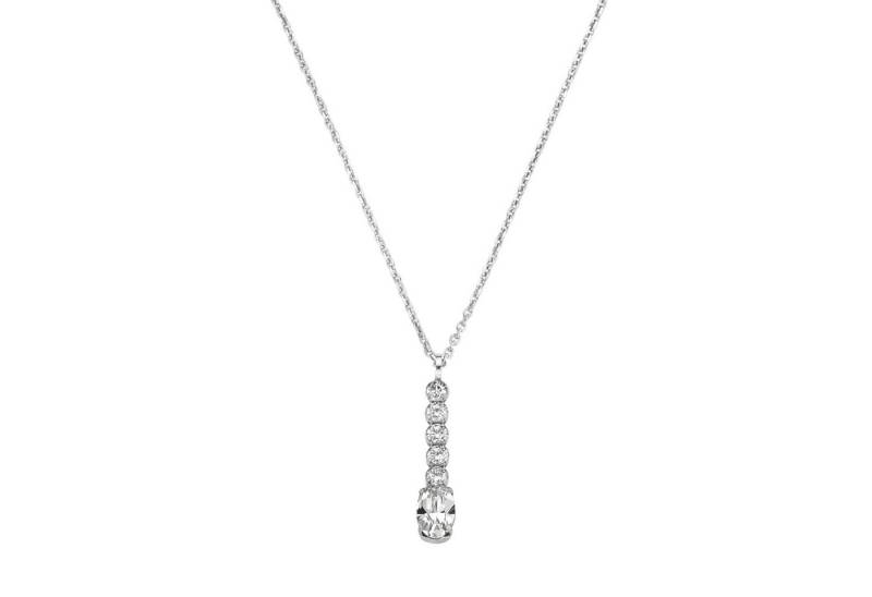 Smart Jewel Kette mit Anhänger Anhänger mit Kristallsteinen, Silber 925 von Smart Jewel