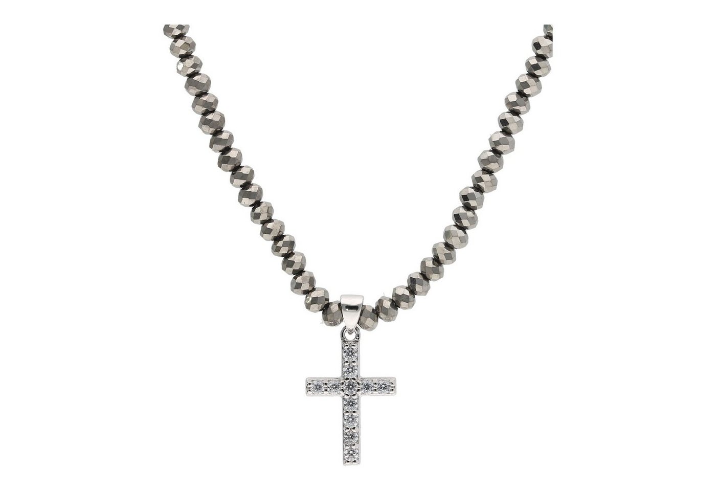 Smart Jewel Kette mit Anhänger Kreuz Zirkonia Kristallsteine Silber 925 von Smart Jewel