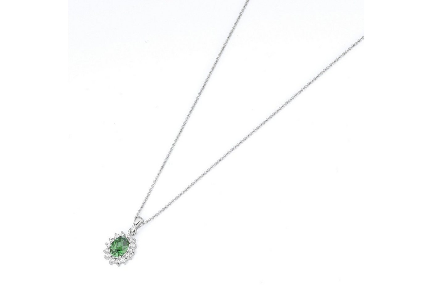 Smart Jewel Kette mit Anhänger farbiger Stein und Zirkonia Steine, Silber 925 Smart Jewel Kette mit Anhänger farbiger Stein und Zirkonia Steine, Silber 925 von Smart Jewel