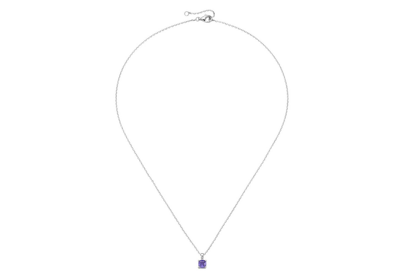 Smart Jewel Kette mit Anhänger mit farbigen Ziersteinen, Silber 925 von Smart Jewel
