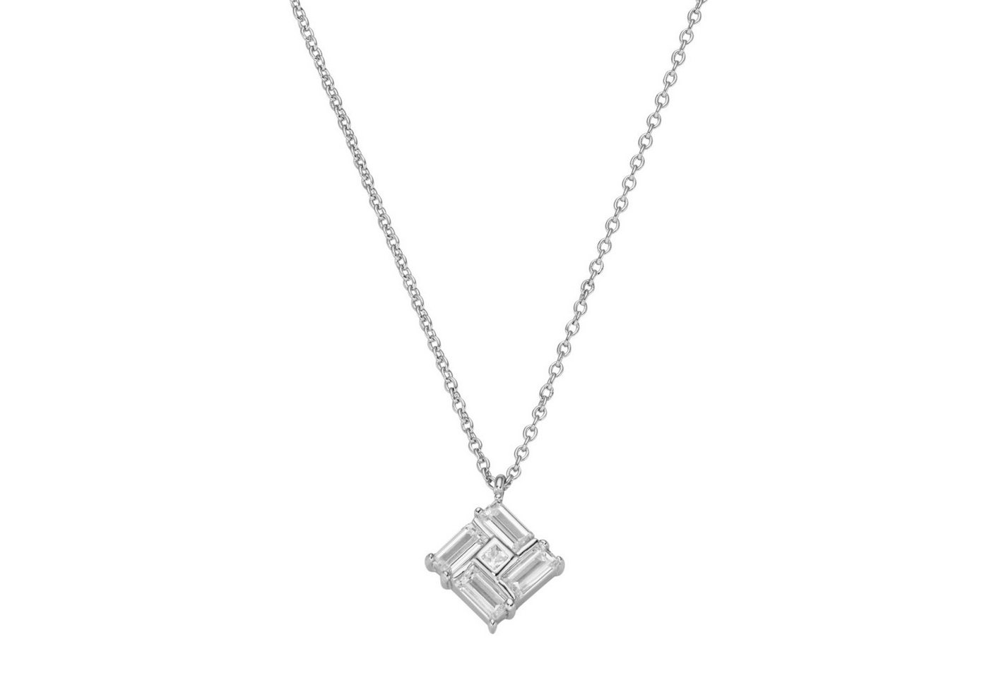 Smart Jewel Kette mit Anhänger mit Zirkonia Steinen, Silber 925 von Smart Jewel