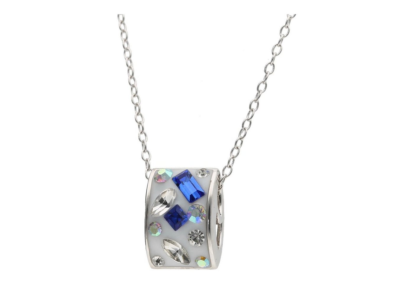 Smart Jewel Kette mit Anhänger rondell, rhodiniert, glanz, Silber 925 von Smart Jewel