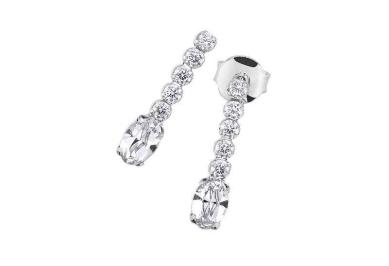 Smart Jewel Paar Ohrhänger mit Kristallsteinen, Silber 925 von Smart Jewel