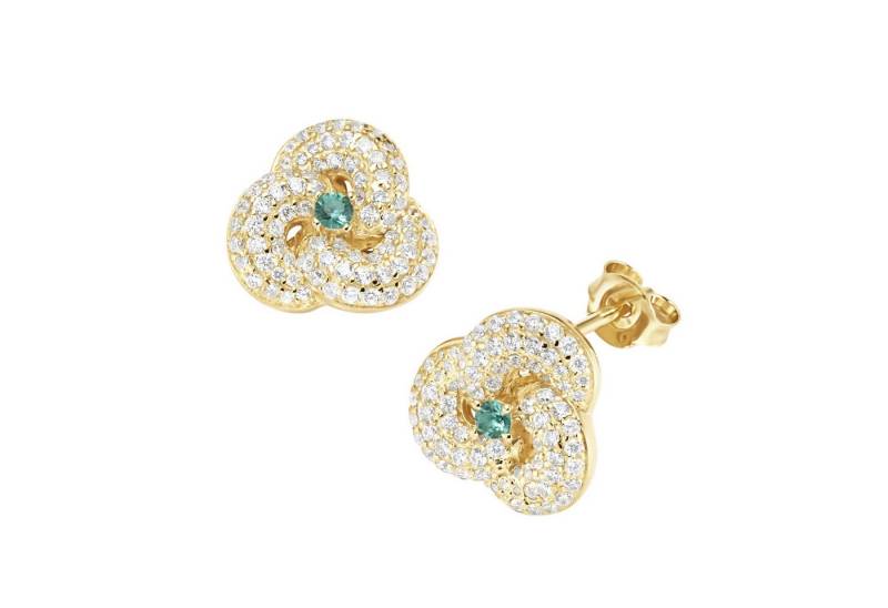 Smart Jewel Paar Ohrstecker mit Zirkonia und farbigen Ziersteinen, Silber 925 von Smart Jewel