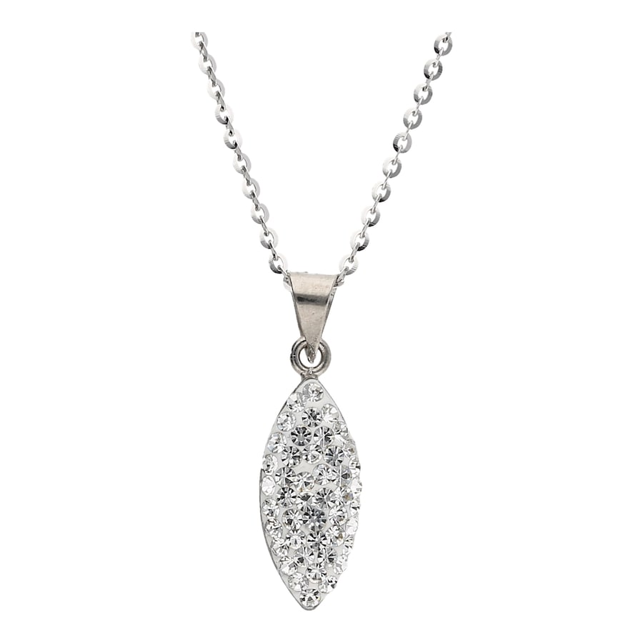 Smart Jewel  Smart Jewel Kette navetteförmig, mit Kristallsteinen, Silber 925 Halskette 1.0 pieces von Smart Jewel