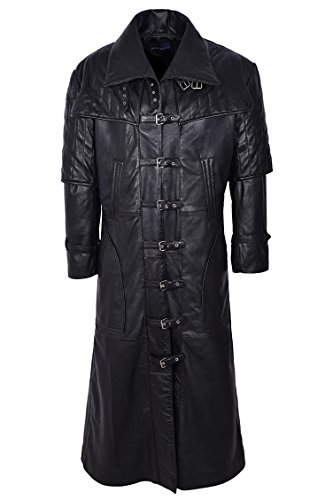 Smart Range – Captain Volle Länge Van Helsing Duster Nappa Leder Jacke Mantel – Herren Gr. XX-Large, schwarz von Smart Range Leather