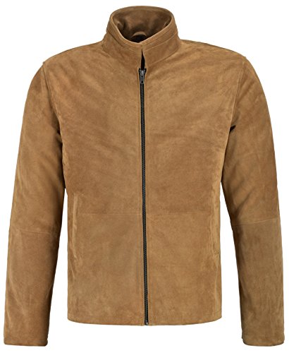 Smart Range Leather Daniel Craig Herren Kamel braun Echt Wildleder Leder Specter Bluson Jacke 5917 (XL) von Smart Range Leather