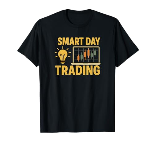 Smart Day Trading Kerzenständer Laptop Glühbirne Design T-Shirt von Smart Signal Traders Co