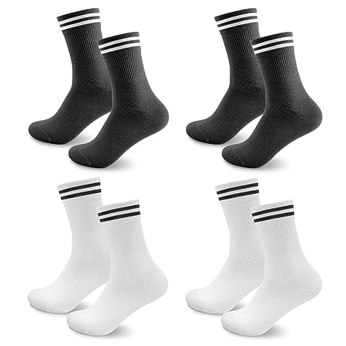 Socken Herren 4er pack Everyday Cushioned Crew daman socken unisex Atmungsaktiv Sportsocken Laufsocken Herrensocken von Smart Sir