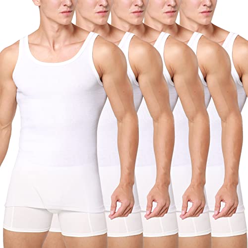 Smart Sir Unterhemd Herren 5er Pack 100% Baumwolle Tank Top Männer weiß von Smart Sir