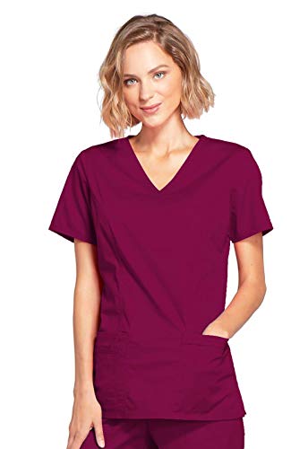 Smart Uniform 1125 Mock Wrap Top (3XL, Wine) von Smart Uniform