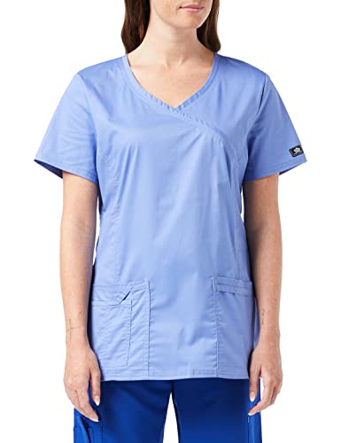 Smart Uniform 1125 Mock Wrap Top (4XL, Ciel) von Smart Uniform