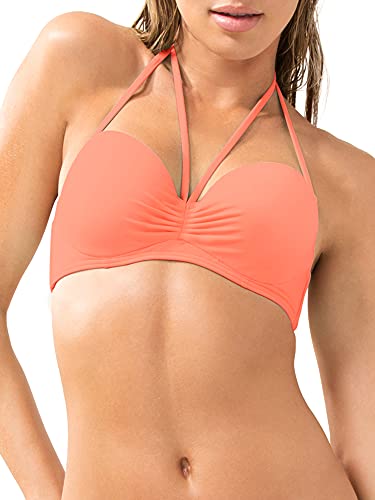 Smart & Sexy Damen Bikini Topswim 4. Swim Secretswim Secret Neckholder Bikinioberteil, Peach Luster, 85DD von Smart & Sexy