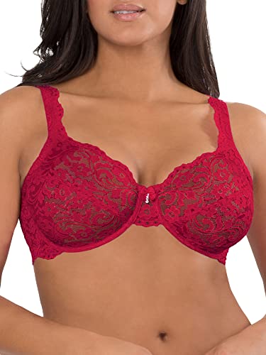 Smart & Sexy Damen Signature Lace Unlined Underwire Bra with Added Support BH mit voller Abdeckung, Nein Nein Rot, 105E Smart & Sexy Damen Signature Lace Unlined Underwire Bra with Added Support BH mit voller Abdeckung, Nein Nein Rot, 105E von Smart & Sexy