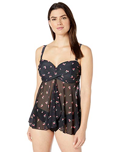Smart & Sexy Damen Full Busted Ruffle Twist Bandeau Tankini Tankinioberteil, Sweet Cherry, 95 D Smart & Sexy Damen Full Busted Ruffle Twist Bandeau Tankini Tankinioberteil, Sweet Cherry, 95 D von Smart & Sexy