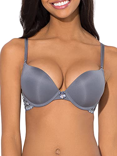 Smart & Sexy Damen Maximum Cleavage Bügel Push-Up-BH, Grisaille Grau, 75B von Smart & Sexy