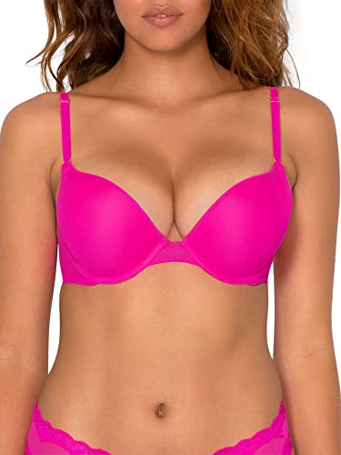 Smart & Sexy Damen Maximum Cleavage Bügel Push-Up-BH, Pinkes Netz, 90C von Smart & Sexy