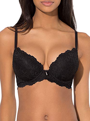 Smart & Sexy Damen Maximum Cleavage Underwire Push up Bra BH, schwarz, 75B von Smart & Sexy