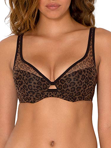 Smart & Sexy Damen Mesh Plunge Bra T-Shirt BH, Klassischer Leopard, 90C Smart & Sexy Damen Mesh Plunge Bra T-Shirt BH, Klassischer Leopard, 90C von Smart & Sexy