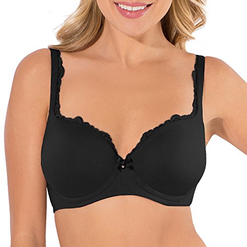 Smart & Sexy Damen Perfect Demi Bra T-Shirt-BH, Undurchsichtige, Schwarzer Farbton (Micro), 85A von Smart & Sexy