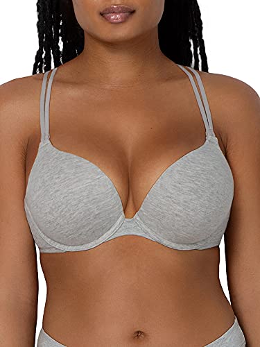 Smart & Sexy Damen Perfekter Push-up BH, Undurchsichtige, Hellgrau (Light Grey Heather), 75A von Smart & Sexy