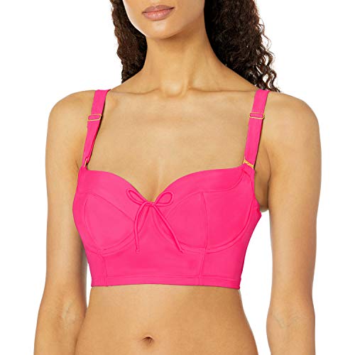 Smart & Sexy Damen Plus-Size Full-Busted Supportive Underwire Swimsuit Bikini Top Bikinioberteil, Fuchsia Sizzle, 80C von Smart & Sexy