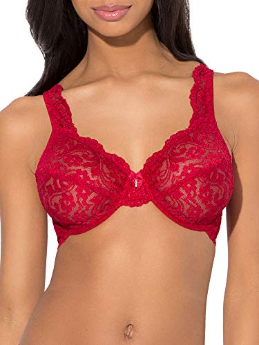 Smart & Sexy Damen Signature Lace Unlined Underwire Bra BH, Halbtransparent, Nein Nein Rot, 85E Smart & Sexy Damen Signature Lace Unlined Underwire Bra BH, Halbtransparent, Nein Nein Rot, 85E von Smart & Sexy