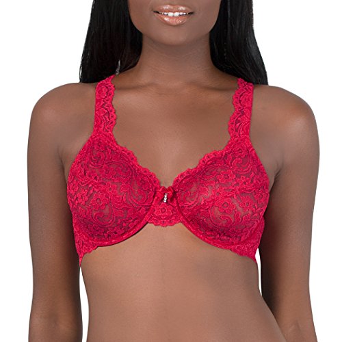 Smart & Sexy Damen Signature Lace Unlined Underwire Bra BH, Halbtransparent, Nein Nein Rot, 90C Smart & Sexy Damen Signature Lace Unlined Underwire Bra BH, Halbtransparent, Nein Nein Rot, 90C von Smart & Sexy