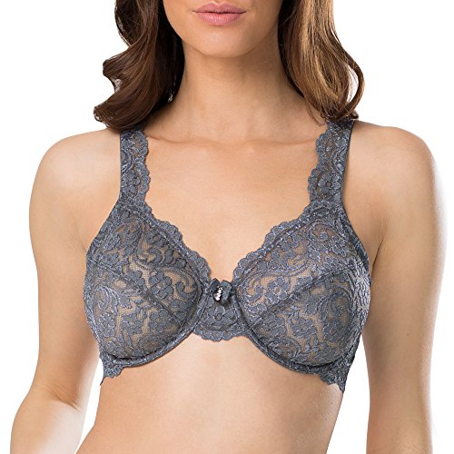 Smart & Sexy Damen Signature Lace Unlined Underwire Bra BH, anthrazit, 90E Smart & Sexy Damen Signature Lace Unlined Underwire Bra BH, anthrazit, 90E von Smart & Sexy