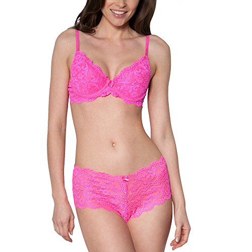 Smart & Sexy Damen Signature Spitze Push-Up-BH, Durchsichtig, Mittelrosa, 80C von Smart & Sexy