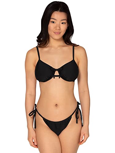 Smart & Sexy Damen Standard Swim Underwire Top String Bikini Set, schwarzer Farbton, XX-Large von Smart & Sexy