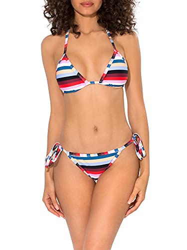 Smart & Sexy Damen String Bikini-Set, Rhumba-Streifen, S von Smart & Sexy