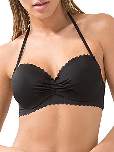 Smart & Sexy Damen Swim Secret Neckholder Bikinioberteil Bikini, schwarzer Farbton, 80DD von Smart & Sexy