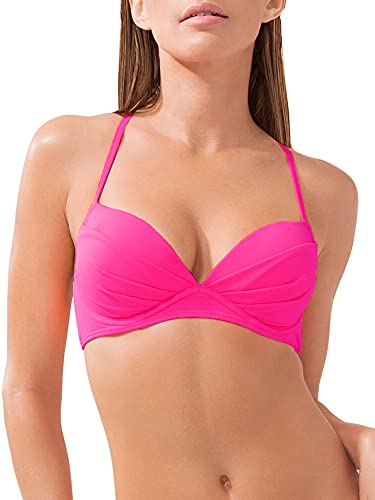 Smart & Sexy Damen Swim Secret Push-Up, umwandelbar Bikinioberteil, Fuchsia Sizzle, 85D von Smart & Sexy