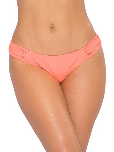 Smart & Sexy Damen Swim Secret Side Ruched Bikini Bottom Bikinihose, Peach Luster, XL von Smart & Sexy