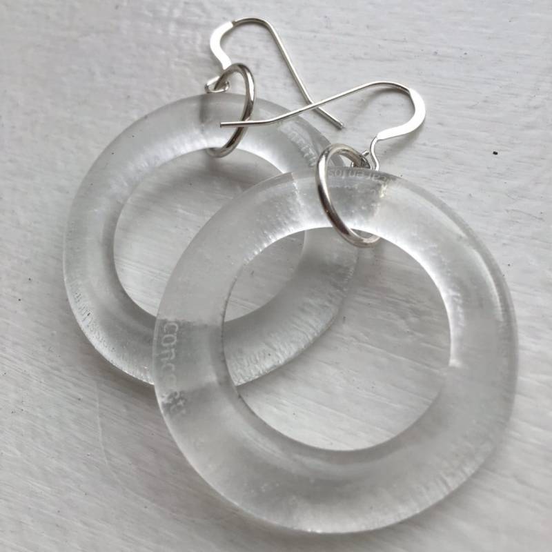 Aveda Flaschenglas Creolen | Sterling Silber, Nachhaltige Schmuck von SmartGlassKP