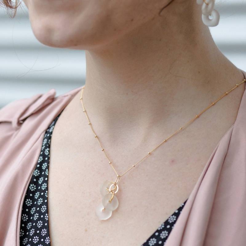 Seeglas Kaskade Halskette | Recycelte Wodka, Gin Flaschen von SmartGlassKP