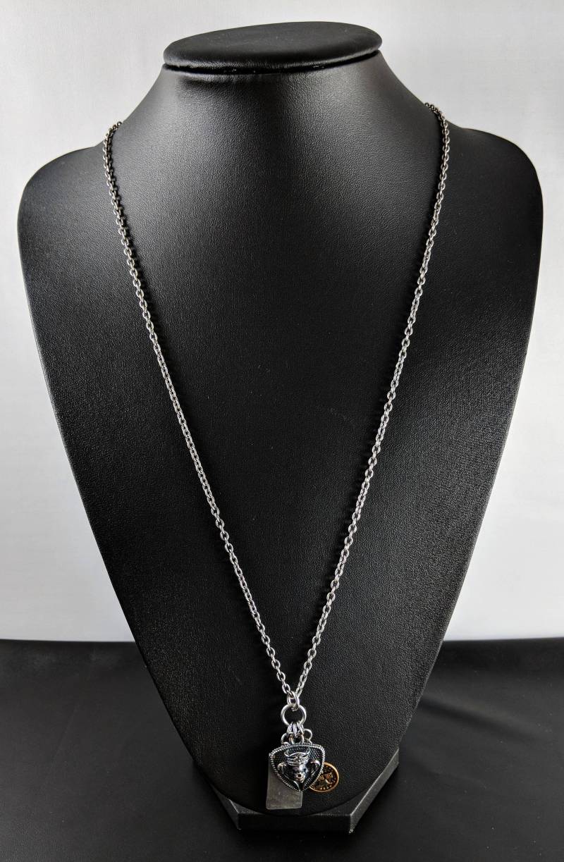 Edelstahl Totenkopf Skull Kette Mit Anhänger Von Alexander von SmartJester