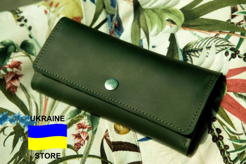 Handgefertigte Vintage Leder Lange Geldbörse 12 Kartenfächer & Münzfach von SmartLeatherGoods